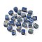 Rectangle Dyed & Heated Natural Blue Aventurine Rune Stones, Healing Stones for Chakras Balancing, Crystal Therapy, Meditation, Reiki, Divination, 15~16x11~12x11~11.5mm, 25pcs/set