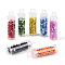 7 Bottles DIY Glass Seed Beads Sets, Mixed Shapes, Mixed Style, Mixed Color, 1~25.5x1.5~5mm, Hole: 0.6~1.5mm, Capacity: 10ml(0.34fl. oz)