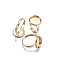 Iron Adjustable Ring Components, Pad Ring Setting, Flat Round, Light Gold, Tray: 16mm, Inner Diameter: 17mm