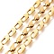 304 Stainless Steel Oval Link Chains, Unwelded, Ion Plating(IP), with Spool, Golden, 10x4x2.5mm
