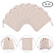 Cotton Packing Pouches Drawstring Bags, Rectangle, Floral White, 9x8cm, 30pcs/set