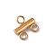 304 Stainless Steel Chandelier Component Links, 3 Loop Connector, Golden, 9x10x2.5mm, Hole: 2mm