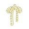 Alloy Pendants, Bowknot Charms, Lead Free & Cadmium Free & Nickel Free, Rack Plating, Golden, 26x19x2.5mm, Hole: 1.6mm