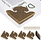 8Pcs Triangle Brass Corner Protectors, For Furniture Jewelry Box Decoration, Antique Bronze, 66x66x11mm