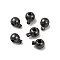 Brass Crimp Beads, Long-Lasting Plated, Round, Black, 5x3.5x3.5mm, Hole: 0.9mm