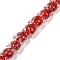 Gold Sand Lampwork Beads Strands, Tulip, Crimson, 12x10mm, Hole: 1.2mm, about 33pcs/strand, 31~32cm