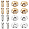 100Pcs 2 Colors Brass Rhinestone Spacer Beads, Straight Flange, Flat Round, Real 18K Gold Plated & Silver, 6x2.5mm, Hole: 1.7mm, 50pcs/color