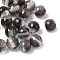 Two Tone Resin Beads, Round, with Glitter Powder, Black, 9.5mm, Hole: 2mm