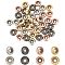 SUPERFINDINGS 40Pcs Rubber Hole Rondelle Brass Beads Stopper Positioning Spacer Beads Slider Beads with Smooth Hole Solid Weight for Bracelet Necklace DIY Crafts Jewelry Earring Making, 7x3.5mm