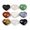 Heart Natural Mixed Stone Palm Stones, Anxiety Healing Pocket Thumb Stone, 24.5x30~31x17mm