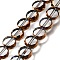 Electroplated Transparent Glass Beads Strands, Flat Round, Faceted, Colorful, 9.5x4.5mm, Hole: 1.2mm, about 43pcs/strand, 15.55''(39.5cm)