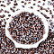 Spray Painted Glass Seed Beads, Oval, Alice Blue, 7x4~4.5mm, Hole: 0.9mm, about 2500pcs/pound