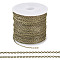 Brass Coated Iron Flat Cable Chains, Soldered, with Spool, Flat Oval, Antique Bronze, 2x1.5x0.3mm, about 32.81 Feet(10m)/Roll
