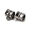 Tibetan Style Alloy Tube Bails, Loop Bails, Bail Beads, Column, Lead Free & Cadmium Free & Nickel Free, Gunmetal, 9x7x7mm, Hole: 2mm, about 1250pcs/1000g