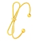 Bowknot Brass Cuff Bangles for Women, Lead Free & Cadmium Free, Golden, Inner Diameter: 2-1/8 inch(5.5cm)