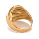 Chapado en iones (ip) 304 anillo de dedo grueso texturizado de acero inoxidable para hombres y mujeres RJEW-B040-03G-3