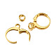 Brass Huggie Hoop Earring Findings & Open Jump Rings KK-TA0007-83G-5