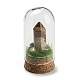 Gemstone Bullet Display Decoration with Glass Dome Cloche Cover DJEW-B009-02-2