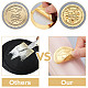 CRASPIRE 2 Inch Gold Embossed Envelope Seals Stickers No Cavities Dental Check Up 100pcs Round Adhesive Embossed Foil Seals Stickers Envelope Label for Wedding Invitations Gift Packaging Card DIY-WH0211-227-3