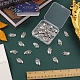 Sunnyclue 1 boîte de 50 breloques gothiques en forme de cœur en argent en vrac FIND-SC0005-17-3
