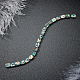Benecreat 20 pièces rectangle naturel coquille d'ormeau plate perles de pierres précieuses semi-précieuses (10x8x3.5 mm) trou: 1 mm pour la fabrication de bijoux SSHEL-BC0001-10-6