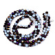Chapelets de perles en verre électroplaqué EGLA-A034-J6mm-F07-2