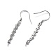 925 orecchino pendente in argento sterling rodiato STER-L057-050P-2