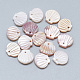 Encantos de concha de nácar blanco natural SSHEL-S260-097C-1