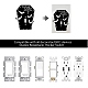 Iron Light Switch Plate Outlet Cover AJEW-WH0197-030-4