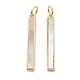 Подвески из латуни из натуральных ракушек KK-C051-18G-1