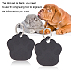 BENECREAT 30 Sets Aluminum Dog Paw Stamping With Split Rings 1.3inch Metal Black Pet Tags for DIY Crafts ALUM-BC0001-63B-6