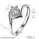 Adjustable 925 Sterling Silver Cubic Zirconia Finger Rings RJEW-BB20746-6-6
