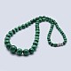Colliers de perles graduées en malachite naturelle NJEW-F218-01A-1