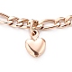 304 Stainless Steel Charm Anklets STAS-B021-21RG-2