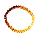 Dyed Gradient Color Natural Amber Round Beaded Stretch Bracelets BJEW-Q999-F-01-2