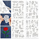 4 Sheets 11.6x8.2 Inch Stick and Stitch Embroidery Patterns DIY-WH0455-005-1