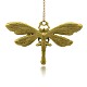 Antique Bronze Alloy Enamel Dragonfly Pendants ENAM-J028-07AB-NF-2