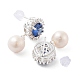 Boucles d'oreille en perles naturelles EJEW-P256-48S-2