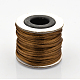 マクラメラテール中国結び作り用コードラウンドナイロン編み込みひも糸  コーヒー  2mm  約10.93ヤード（10m）/ロール X-NWIR-O002-11-1