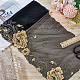 GORGECRAFT 3 Yards 8.7 Inch Wide Yellow Peony Lace Fabric Black Embroidered Tulle Lace Trim Floral Mesh Net Sewing Craft for Wedding Applique DIY Sewing Crafts Clothes Home Decor DIY-WH0430-032-4