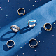 Unicraftale 10 pieza 5 tamaños anillos de dedo de núcleo en blanco anillo de dedo ranurado de acero inoxidable banda ancha anillo vacío redondo para anillo de incrustación fabricación de joyas tamaño de regalo 7-12 color de acero inoxidable STAS-UN0041-21P-3