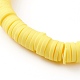 Bracelets extensibles de perles heishi en argile polymère BJEW-JB05905-03-3