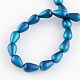 Spray Painted Glass Beads Strands DGLA-R042-02-2