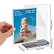 DELORIGIN Acrylic Display Stand Table Top Sign Holder Clear Vertical Double Sided Bottom Load T Shape Flyer Holder Plastic for Restaurant Menu Office Documents Store Promotions Display 3.9x2x5.9inch ODIS-WH0043-34-2