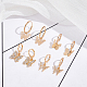 Anattasoul 4 paio di orecchini pendenti a leva pendenti in ottone e lega in 4 stili da donna EJEW-AN0003-83-7