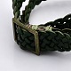 Fashionable Wrap Style Braided Leather Watch Bracelets WACH-G013-M-4
