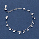 Серебряные браслеты с родиевым покрытием и цирконием 925 пробы DY7383-2