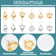 12 Pairs 12 Style Glass Blank Dome Dangle Earrings EJEW-AB00025-5