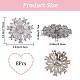 GORGECRAFT 1 Box 8Pcs Crystal Snowflake Buttons Snowflake Drill Buckle Glitter Rhinestone Buttons Decorative Replacement Shank Buttons for DIY Sewing Crafts Uniform Jacket Clothing Hat Embellishments BUTT-GF0001-25-2