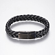 Braided Leather Cord Bracelets BJEW-H560-01B-2